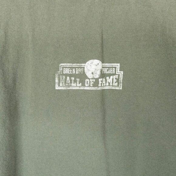 Vintage Green Bay Packers T Shirt Mens Szie 2XL Green 90s Hall Of Fame Champion - Picture 3 of 6